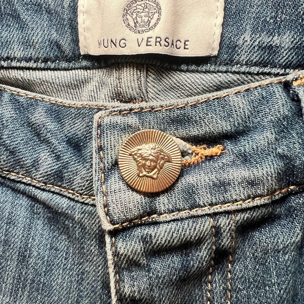 Authentic Versace Kids Straight Leg Blue Jeans